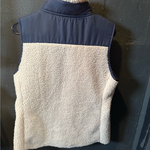 Women’s Avalanche Dark Blue Cresm Sherpa Fleece Vest Size Large - Picture 4 of 4